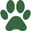 Camo Dog Accessories Logo Paw