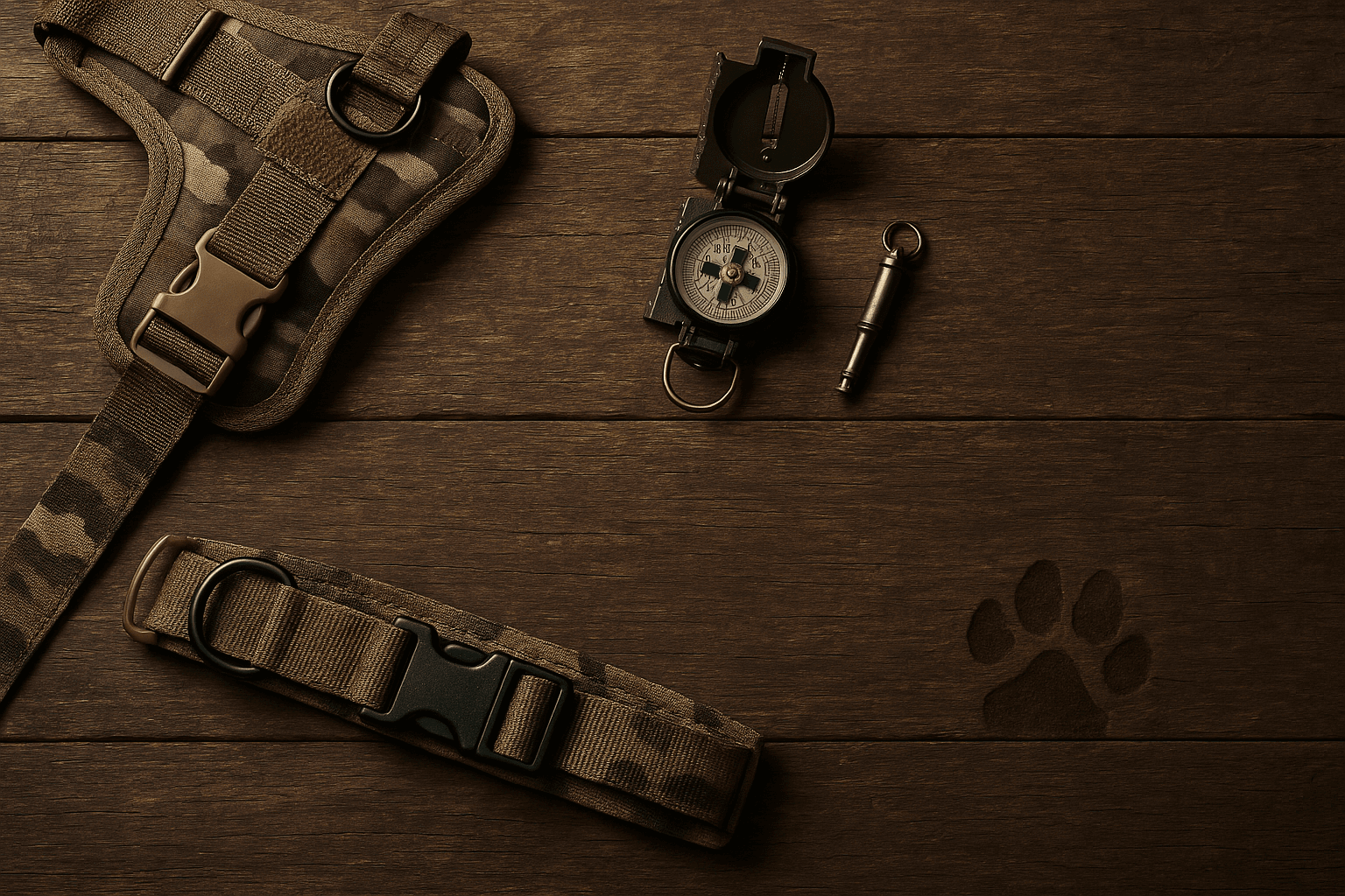 Background of tactical dog gear