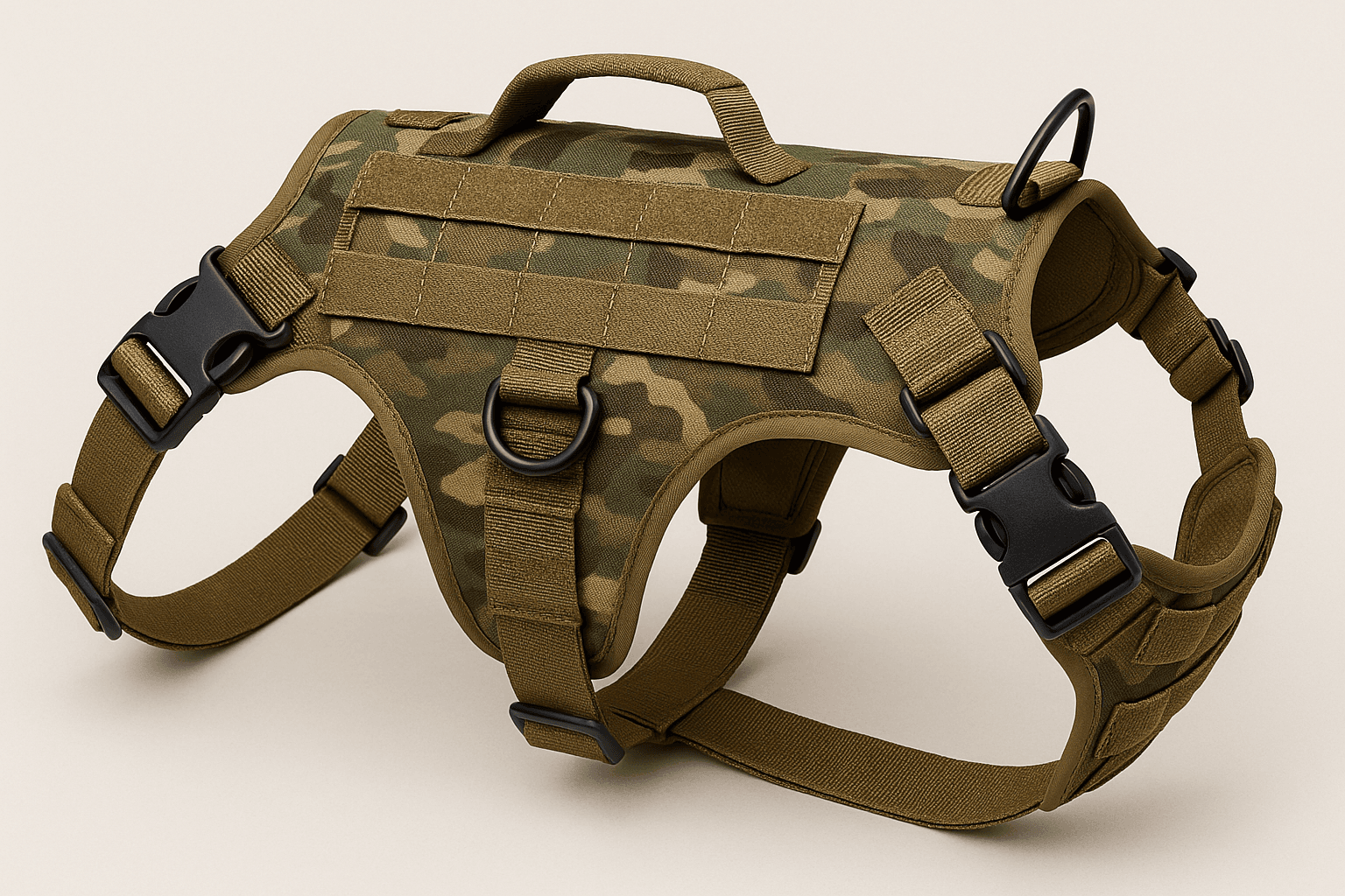 Detail view of the OneTigris Tactical Dog Harness features